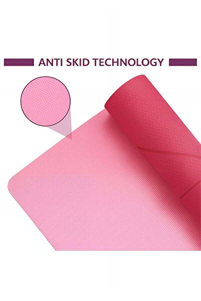 Taimi 6mm Yoga Mat High-resistance for Shock-absorbing, and Knee-supporting 183x61cm- Snow Red