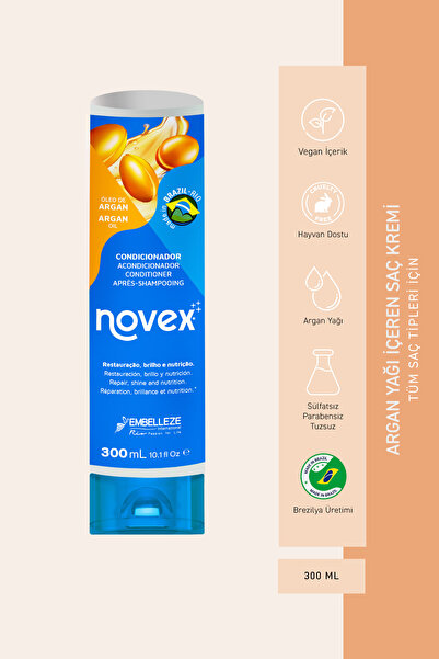 NOVEX Argan Oil - Yıpranmış Ve Işlem Görmüş Saçlar Için Onarıcı Argan Yağı Iç...