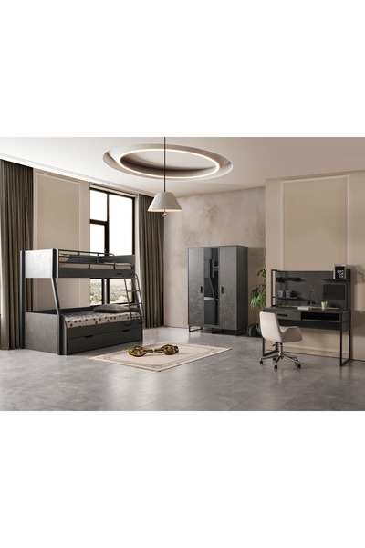 inegoldeneve Storm Siyah Ranza, Çocuk Ranza 100*200 cm - Avrupa İhracat Kalitesi