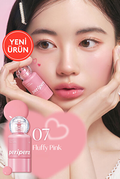 PERIPERA İnce Yapılı, Ciltle Bütünleşen, Pigmentli Likit Allık Syrupy Tok Cheek (07 Fluffy Pink)