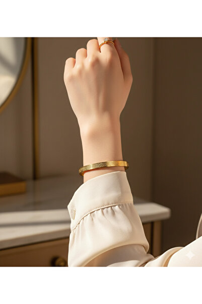 Miyoste Ayetel Kürsi Bileklik Gold Paslanmaz Çelik Ayarlanabilir Bileklik