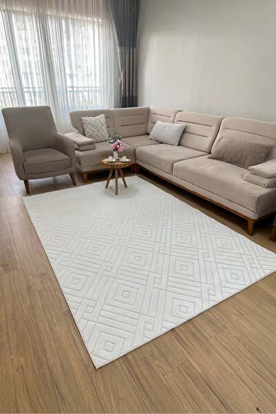 ComfortCo Yıkanabilir Puffy Pamuklu Peluş Yolluk – İskandinav Tarzı Salon ve Koridor Halısı (72)