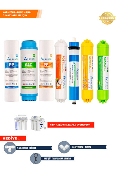 aquafit Su Arıtma Filtresi – Açık Kasa 10 inç 7’li Filtre Seti