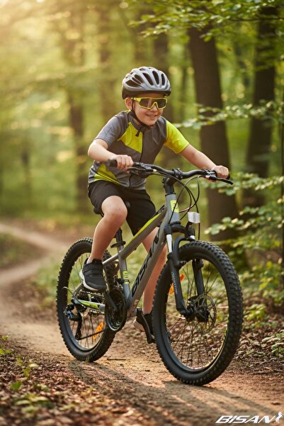 Bisan BİSAN COOPER ÇOCUK BİSİKLETİ 28 CM MD 20 JANT 21 VİTES AÇIK GRİ SİYAH SARI