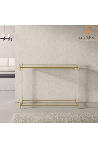 Al Saada Home Premium Console Table for Entrance - Glass - 90 x 30 x 120 cm