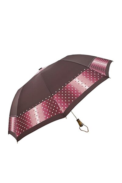 APRİL April Lüx Şemsiye Mor Kare Desenli 32-L