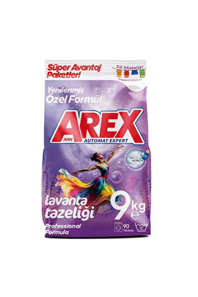 AREX "büyük Ekonomi Paketi ; 18 Kg Toz Çamaşır Deterjanı, Sık Yıkananlar -2 adet mor paket(9+9)