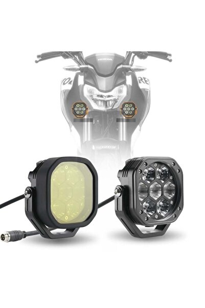 C9 E-Mark- Tip Onaylı Elite TPX2 Dimmer Ayarlı CNC 140 Watt Motorsiklet Led Sis Farı Takım