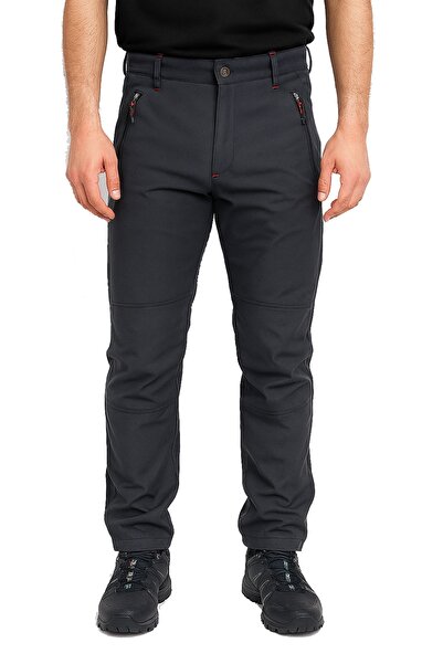 Ysf WorkWear İş Market Softshell Antrasit Füme Outdoor Pantolon – Su ve Rüzgar Geçirmez, İçi Polarlı, Kışlık