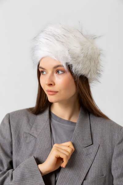 FELLMENS Women's Heart Hat - Ecru Fur