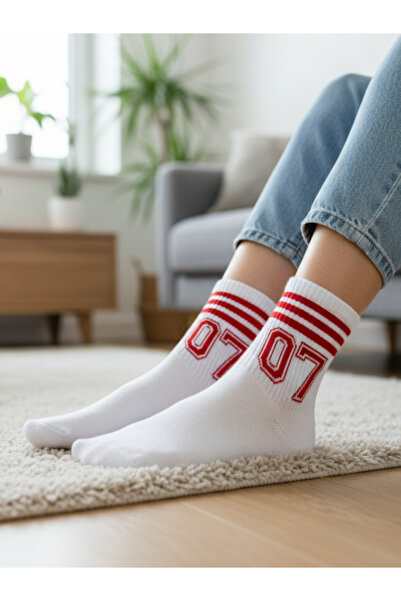 AKSU ÇORAP 07 Yazılı Tenis Spor Çorap