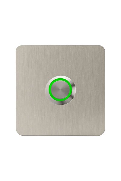 LOCKWAY Z403Y Paslanmaz 304 Kare Zil butonu 70x70mm Yeşil Led