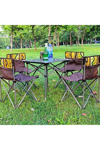 AutoFamily AUTO FAMILY Portable Folding Camping Chair with Tribal Design – Lightweight, Durable, and Compact