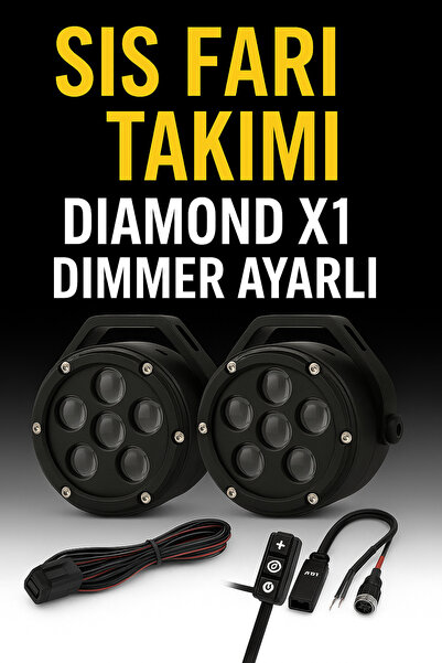 C9 E-Mark Onaylı Diamond X1 Dimmer 160 Watt Profesyonel Motosiklet Sis Far Takımı