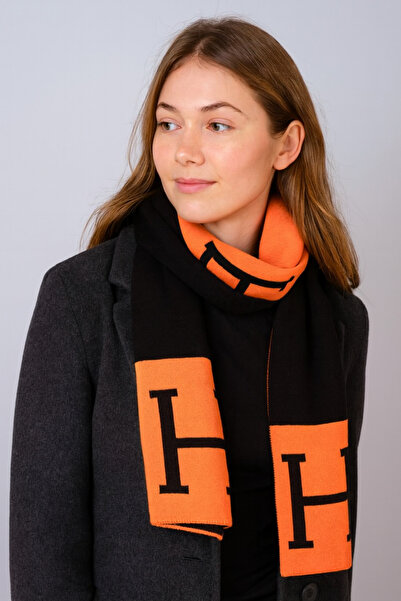 Sebir Moda Eșarfă tricotată cu două fețe cu model H