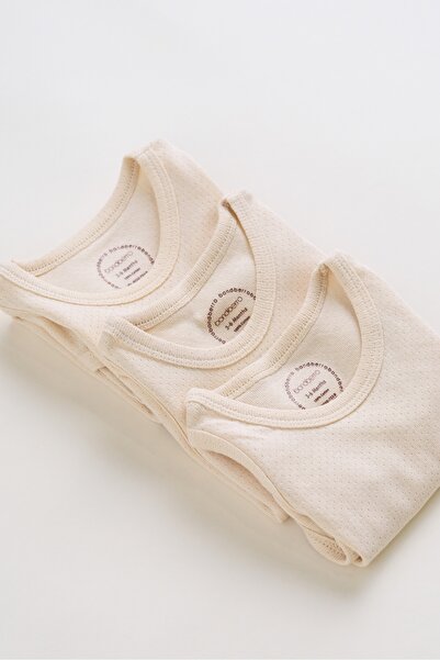 Bondberro Set of 3 Unisex 100% Cotton Zero Sleeve Newborn and Baby Bodysuits