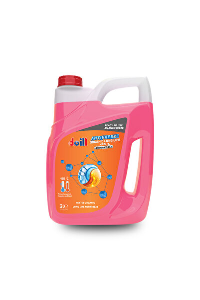 doill -55 / -56 Derece Hazır Karışım 3 Litre Kırmızı Organik Antifriz - G12 (...