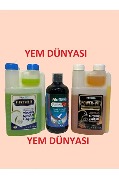 VİTATURKA Vita Turka Süper 3 Lü - Power Vit-Elektrolit-Probio S 500 Ml