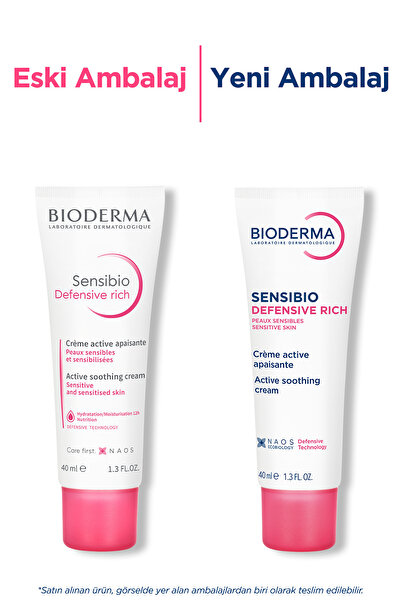 Bioderma Sensibio Defensive Rich Hassas ve Kuru Cilt Antioksidan E Vitamini Yoğun Nemlendirici Krem 40 ml