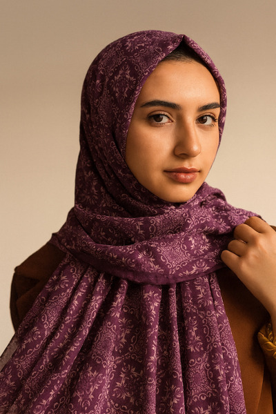 beda Şal mov cu model etnic