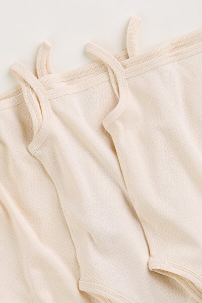 Bondberro Set of 3 100% Cotton Strap Rompers for Newborn Girls and Babies