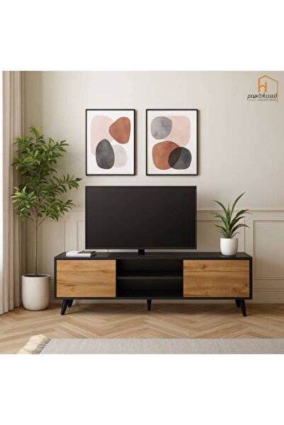 Al Saada Home وحدة تلفزيون – 160×40×57 سم – أسود