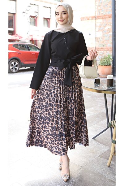 Miyalon ΔΕΡΜΑΤΙΝΗ ΦΟΥΣΤΑ ΛΕΟΠΑΡΔΑΛΗΣ ΜΕ ΕΛΑΣΤΙΚΗ ΜΕ ΠΙΣΤΕΣ ΠΡΟΣΘΕΣΗ ΠΡΟΣΘΕΣΗΣ