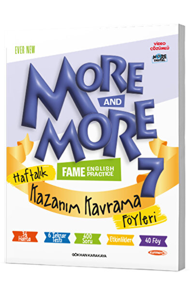 Kurmay Yayınevi More&More 7.Sinif - Weekly Gain and Grip Foyer (40 Foyer)