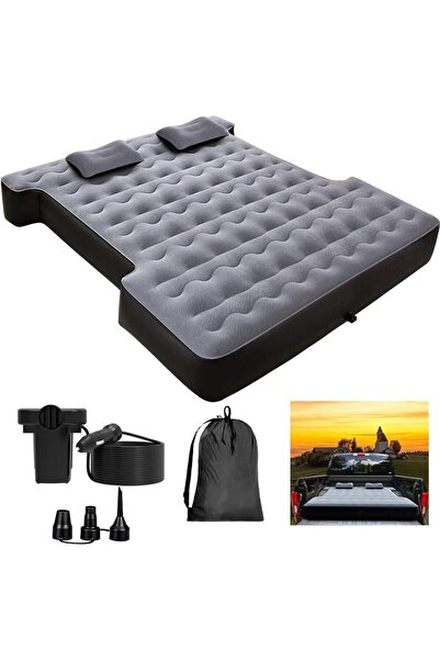 AutoFamily مرتبة هوائية فاخرة قابلة للنفخ لشاحنة AUTO FAMILY مع مضخة ووسائد وحقيبة حمل