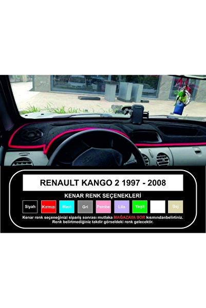 LeeWillson سجادة حماية صندوق القفازات مناسبة لموديلات رينو كانجو 2، حافة سودا...