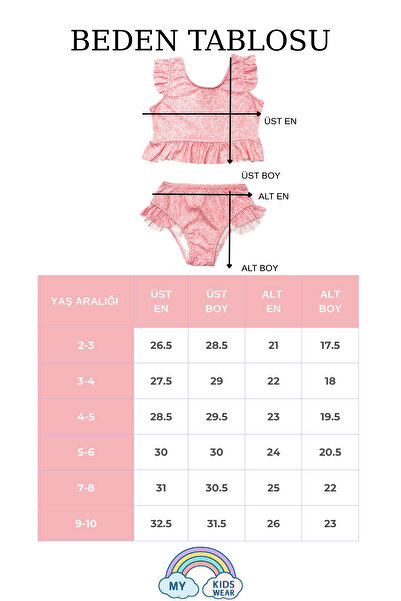 My Kids Wear Kız Çocuk 2 li Mayo Takım
