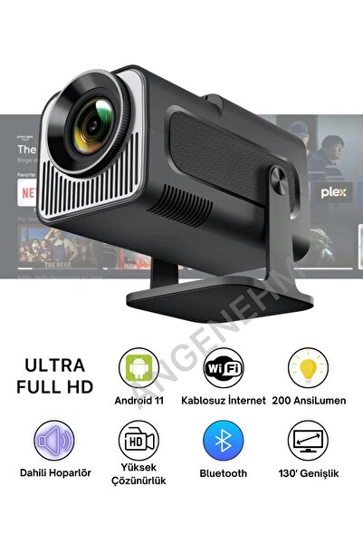 Angenehm HY320 MİNİ PRO ULTRA HD Taşınabilir Projeksiyon SonVersiyon Android Wifi BT Akıllı Sinema Projektör