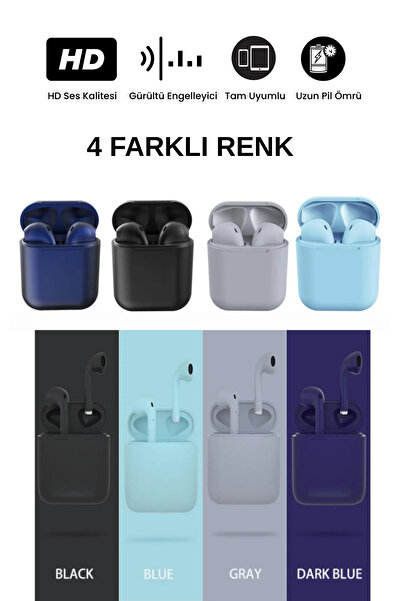 GLOBTEL Kablosuz Bluetooth Kulaklık İos Android Tüm Cihazlara Uyumlu inpods 12 V5.0