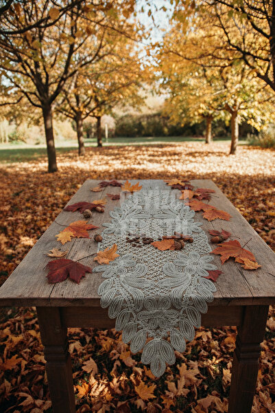 Çt Çeyizci Tekstil Γαλλική δαντέλα Λεπτομερής μονός δρομέας, επιτραπέζιος δρο...
