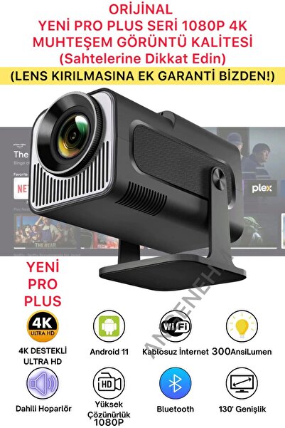 Angenehm HY320 1080P 4K ULTRA HD Taşınabilir Projeksiyon SonVersiyon Android Wifi BT Akıllı Sinema Projektör