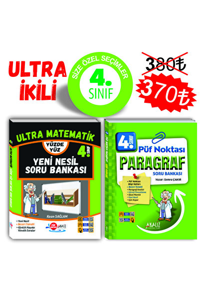 Analiz Yayınları 4.sınıf Ultra 2'li Set (matematik - Paragraf)