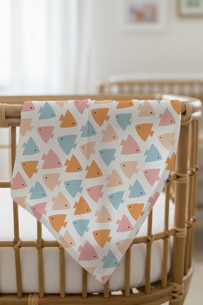 Little Hippo بطانية موسلين متعددة الأغراض 100x120 + كيس