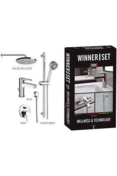 remer Set de duș încorporat Rubinetterie Winner W0910315RMOI, anticalcar, 4 funcții