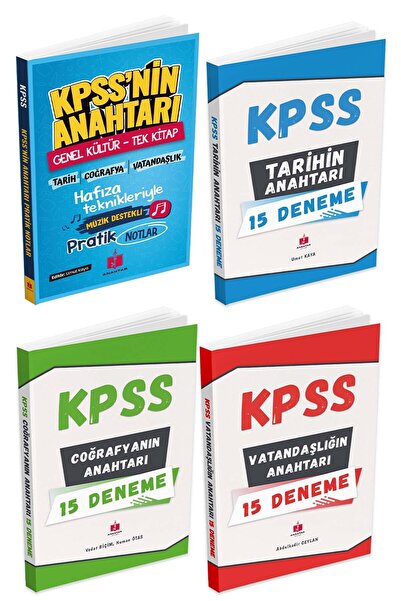 Anahtar Kitap 2026 Kpss Anahtar 4'lü Hafıza Teknikleriyle Müzik Destekli Set