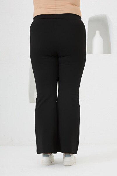 RMG Spanish Leg Large Size Black Steel Knitted Leggings