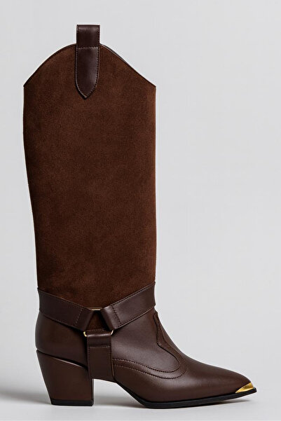 GARKONY Cizme cu carambi detasabili Piele Naturala Maro ciocolata Jinx