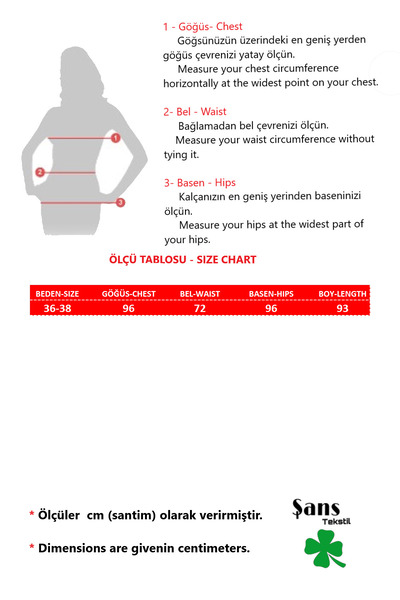 Şans Tekstil Women's Colorful V-Neck Front Middle and Collar Gather Detailed Long Sleeve Colorful Dress 26a28953