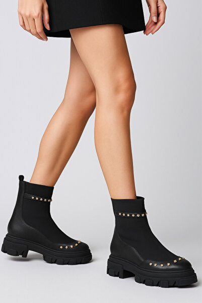 GARKONY Ghete dama Piele Naturala Negre Yumi