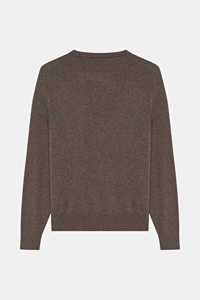 W Collection KAHVERENGİ YÜN KAŞMİR KARIŞIMLI HIRKA