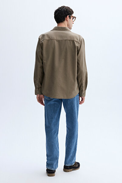 Mudo REGULAR FIT KADİFE DOKULU UZUN KOLLU GÖMLEK