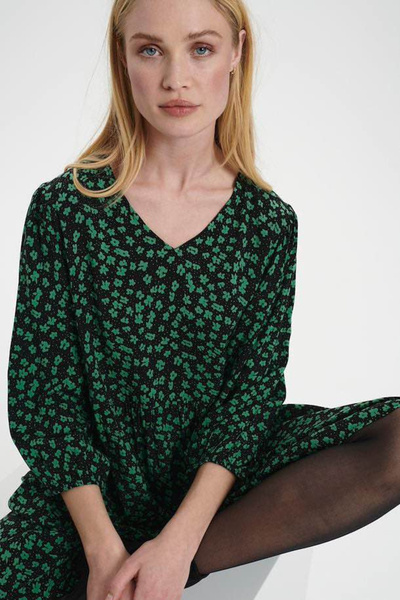 SAINT TROPEZ Rochie Femei Kisha Sz Verde cu Imprimeu Floral – Casual & Chic