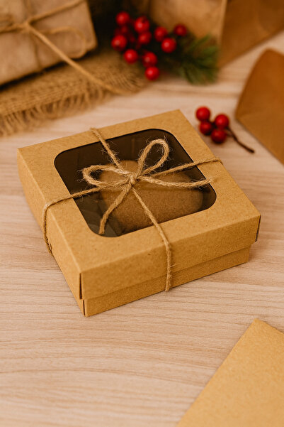 Feza Kutu 15x15x6 Kraft Kutu Hediyelik Kutu Karton Kutu Yılbaşı Kutusu Pasta Kutusu Kargo Kutusu (10 ADET)