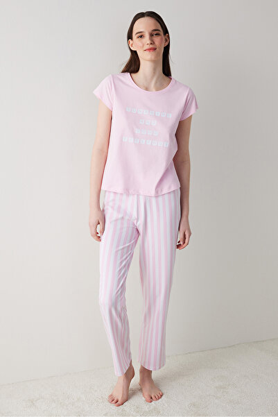 Penti Sunshine Pidžama Set - Roze Pantalone