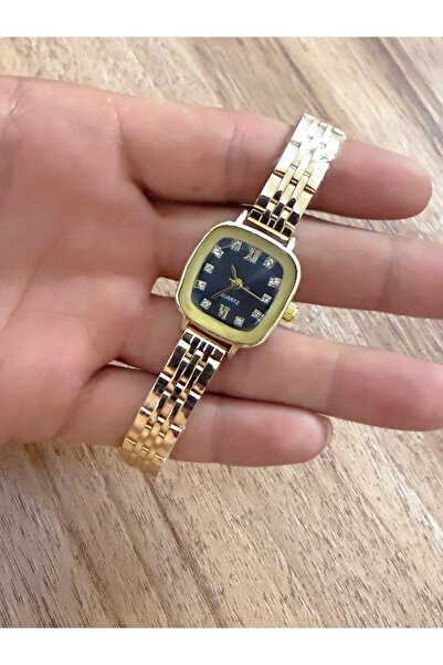 LOOQ Retro Cord Design Stylish Stone Dial Women's Wristwatch