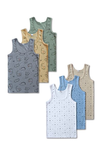 GizaKids 100% Cotton Boy's Undershirt Underwear Set of 6
